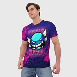 Футболка мужская Geometry Dash: 80s, цвет: 3D-принт — фото 2