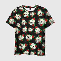Футболка мужская Черепа и розы Skull and Roses, цвет: 3D-принт