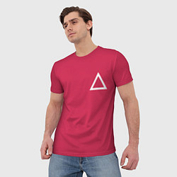 Футболка мужская Треугольник, цвет: 3D-принт — фото 2