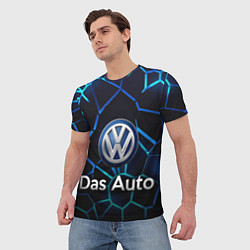 Футболка мужская Volkswagen слоган Das Auto, цвет: 3D-принт — фото 2