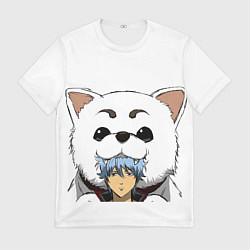 Футболка мужская Гинтоки Саката и песик Гинтама, цвет: 3D-принт