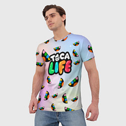 Футболка мужская Toca Life: Smile Logo, цвет: 3D-принт — фото 2
