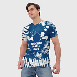 Футболка мужская Торонто Мейпл Лифс, Toronto Maple Leafs, цвет: 3D-принт — фото 2