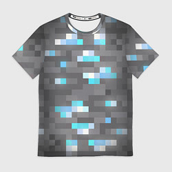 Футболка мужская АЛМАЗНАЯ РУДА DIAMOND ORE MINCRAFT, цвет: 3D-принт