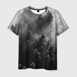 Футболка мужская МРАЧНЫЙ ЛЕС FOREST, цвет: 3D-принт