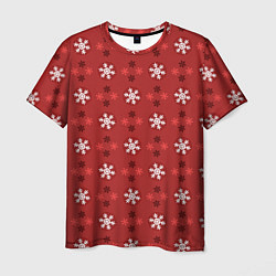 Футболка мужская Snowflakes, цвет: 3D-принт