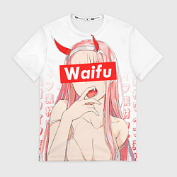 Футболка мужская Waifu -02 Darling in the Franxx, цвет: 3D-принт