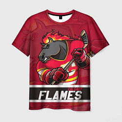 Футболка мужская Калгари Флэймз, Calgary Flames, цвет: 3D-принт