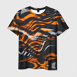 Футболка мужская Окрас тигра, цвет: 3D-принт