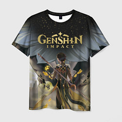 Футболка мужская ГЕНШИН ИМПАКТ ЧЖУН ЛИ GENSHIN IMPACT, цвет: 3D-принт