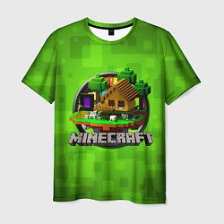 Футболка мужская Minecraft Logo Green, цвет: 3D-принт