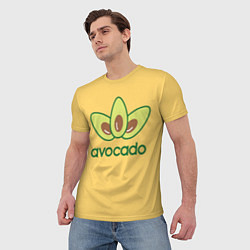 Футболка мужская Avocado авокадо, цвет: 3D-принт — фото 2