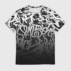 Футболка мужская GRAFFITI WHITE TAGS ГРАФФИТИ, цвет: 3D-принт