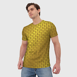 Футболка мужская Биткоин золото, цвет: 3D-принт — фото 2