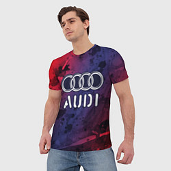 Футболка мужская AUDI Audi Краски, цвет: 3D-принт — фото 2