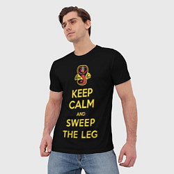 Футболка мужская Keep calm and sweep the leg, цвет: 3D-принт — фото 2