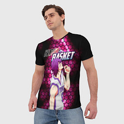 Футболка мужская Kuroko no Basuke, Murasakibara Atsushi Ацуши Мурас, цвет: 3D-принт — фото 2