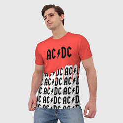 Футболка мужская Ac dc rock, цвет: 3D-принт — фото 2