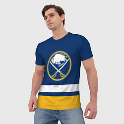 Футболка мужская Buffalo Sabres, Баффало Сейберз, цвет: 3D-принт — фото 2