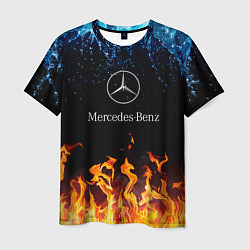 Футболка мужская Mercedes-Benz: Вода и Огонь, цвет: 3D-принт