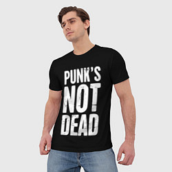 Футболка мужская PUNKS NOT DEAD Панки Живы, цвет: 3D-принт — фото 2