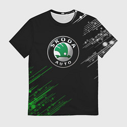 Футболка мужская Skoda - Геометрические линии, цвет: 3D-принт