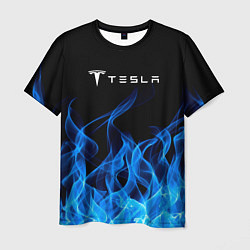 Футболка мужская Tesla Fire, цвет: 3D-принт