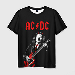 Футболка мужская AC DC Ангус Янг гитарист, цвет: 3D-принт
