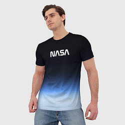 Футболка мужская NASA с МКС, цвет: 3D-принт — фото 2