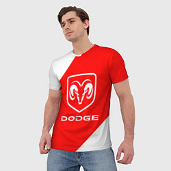 Футболка мужская Dodge sport, цвет: 3D-принт — фото 2