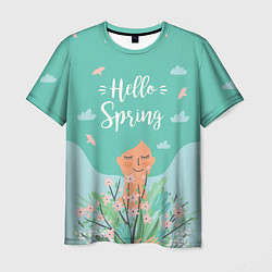 Футболка мужская Hello spring, цвет: 3D-принт