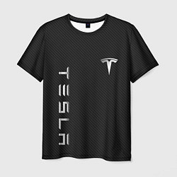 Футболка мужская TESLA - ТЕСЛА КАРБОН И МЕТАЛЛ, цвет: 3D-принт