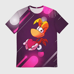 Футболка мужская Rayman держит сердце в руках, цвет: 3D-принт