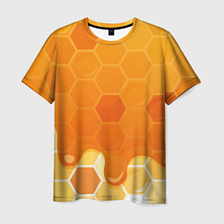 Футболка мужская Мёд от пчёл, цвет: 3D-принт