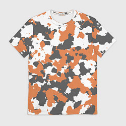 Футболка мужская Orange Camo, цвет: 3D-принт