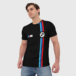 Футболка мужская БМВ 3 STRIPE BMW, цвет: 3D-принт — фото 2