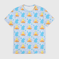 Футболка мужская YOGA медитация, цвет: 3D-принт