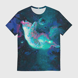 Футболка мужская Котенок в космосе, цвет: 3D-принт
