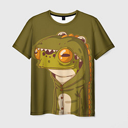 Футболка мужская Лягуха в костюме динозавра, цвет: 3D-принт