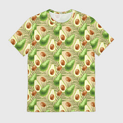 Футболка мужская Авокадо Паттерн 3D, цвет: 3D-принт