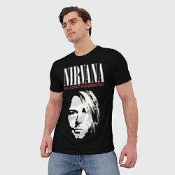 Футболка мужская NIRVANA Kurt Cobain, цвет: 3D-принт — фото 2