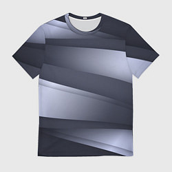 Футболка мужская Серо-белая Волна, цвет: 3D-принт