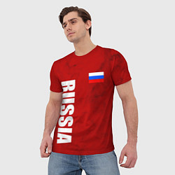 Футболка мужская RUSSIA - RED EDITION - SPORTWEAR, цвет: 3D-принт — фото 2