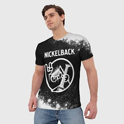Футболка мужская Nickelback КОТ Брызги, цвет: 3D-принт — фото 2