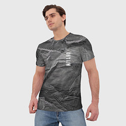 Футболка мужская Мятая сетчатая ткань Crumpled Mesh Fabric, цвет: 3D-принт — фото 2