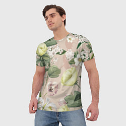 Футболка мужская Цветы Свадебный Букет, цвет: 3D-принт — фото 2