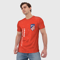 Футболка мужская АТЛЕТИКО Atletico Madrid Sport Гранж, цвет: 3D-принт — фото 2