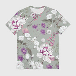 Футболка мужская Цветы Романтический Сад, цвет: 3D-принт