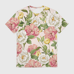 Футболка мужская Цветы Английские Розы, цвет: 3D-принт