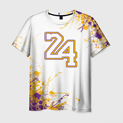 Футболка мужская Коби Брайант Lakers 24, цвет: 3D-принт